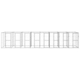 Outdoor Dog Kennel Galvanised Steel 19.36 m 3082288