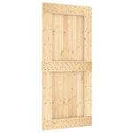 Sliding Door with Hardware Set 95x210 cm Solid Wood Pine 3332722