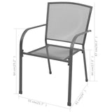 Outdoor Chair Set of 2 Anthracite E-coated, powder-coated steel 42705