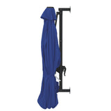 Wall-Mounted Garden Parasol with Metal Pole 300 cm Blue 47301