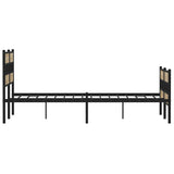 Metal Bed Frame without Mattress Sonoma Oak 140x190 cm 4017120