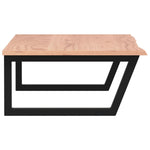 Basin Shelf Wall Mounted Steel and Solid Wood Oak 3302651