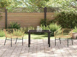 Garden Dining Set 3 pcs Brown Poly Rattan 3380897