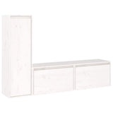 TV Cabinets 3 pcs White Solid Wood Pine 3100120