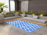 Outdoor Carpet ARAKIL Blue and White 120x180 cm PP 310445