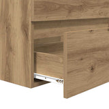 Bathroom Furniture Set 3 pcs Black Oak Engineered Wood 3393505
