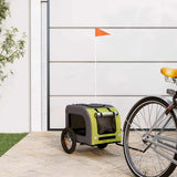 Pet Bike Trailer Green and Grey Oxford Fabric and Iron 93829