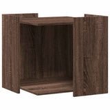 Cat Litter Box Enclosure Brown Oak 53x53x51 cm Engineered Wood 857757