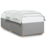 Bed Frame without Mattress Light Grey 100x200 cm Fabric 3284708