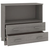 Sideboard HAMAR Light Grey 85x35x80 cm Solid Wood Pine 340499
