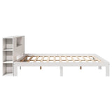 Bookcase Bed without Mattress White 180x200 cm Super King Solid Wood Pine 3322522