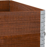 Garden Planter Brown 100x100 cm Solid Wood Pine 3295402