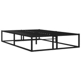 Bed Frame Black Metal 120x200 cm Bed Frame Rectangular Modern 324787