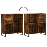 Record Cabinet Smoked Oak 84.5x38x89 cm Engineered Wood 831785