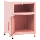 Nightstand Pink 35x35x51 cm Steel 336220