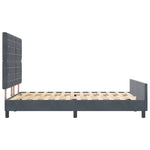 ZNTS Bed Frame Dark Grey 140x200 cm Velvet 3344880