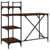 Computer Desk with Shelves Brown Oak 120x47x109 cm 836217