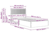 Bed Frame with Storage and Headboard Concrete Grey 100 x 200 cm 3414502