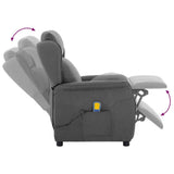 Massage Chair Light Grey 93.5 x 67.5 x 101.5 cm Fabric 348349