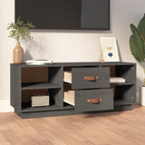 TV Cabinet Grey 100x34x40 cm Solid Wood Pine 818227