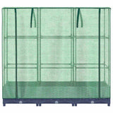 Raised Bed with Greenhouse Cover Rattan Look 120x40x123 cm 4015825