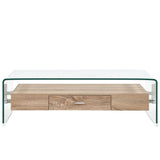 ZNTS Coffee Table Clear 98x45x31 cm Tempered Glass 284747