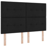 ZNTS Bed Frame Black 140x200 cm Fabric 3344734