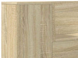 Storage Headboard with LED Sonoma Oak Engineered Wood 3418663