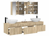 Bathroom Cabinet Set 4 pcs Sonoma Oak Engineered Wood 3406617