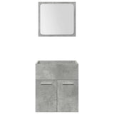 5 Piece Bathroom Furniture Set Concrete Grey Engineered Wood 3324904