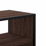 TV Cabinet Brown Oak 80x31x39.5 cm Engineered Wood and Metal 848923