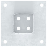 Post Bases Square 12 pcs Silver 61x61 mm Galvanised Steel 42000005