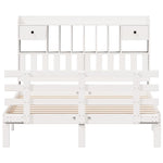 Bookcase Bed without Mattress White 140x200 cm Solid Wood Pine 3322797