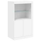 Sideboard with LED Lights White 202x37x100 cm 3209184