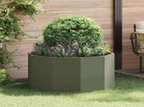 Planter Olive Green 90 x 90 x 50 cm Steel 883755