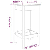 Bar Chairs 2 pcs Black 40x40x78 cm Solid Wood Pine 822141