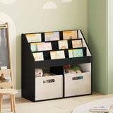 Kids Bookshelf Black 72.5 x 29.5 x 69 cm Engineered Wood 892380