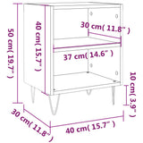Bedside Cabinets 2 pcs White 40x30x50 cm Engineered Wood 826781