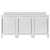 Commercial Work Table Cabinet 180x60x96 cm Stainless Steel 3058268