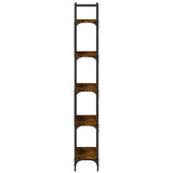 Bookshelf 5-Tier Smoked Oak 60.5x24x166.5 cm Engineered Wood 838865