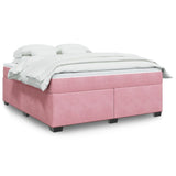 Box Spring Bed with Mattress Pink 180x200 cm Velvet 3285304