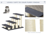 4-Step Cat Tree with Sisal Scratching Post Designed for Accessing High Beds 83834493