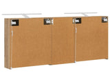 Bathroom Cabinet Set 3 pcs 130 x 14.5 x 70 cm Engineered wood 3403775
