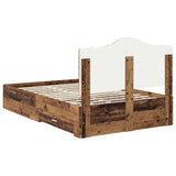 Bed Frame with Headboard Old Wood 120 x 190 cm Engineered Wood 3413637