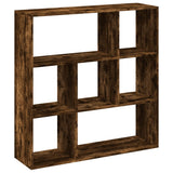 Room Divider Bookcase Smoked Oak 102x29x103.5 cm Engineered Wood 858052