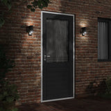 ZNTS Outdoor Wall Lights with Sensors 2pcs Black Die-cast Aluminium 4006317