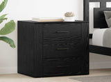 Bedside Cabinet Black Oak 35 x 50 x 60 cm Engineered Wood 881062