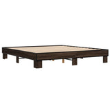Bed Frame without Mattress Brown Oak 200x200 cm 3280221