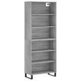 Highboard Grey Sonoma 69.5x32.5x180 cm Engineered Wood 3189603