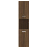 Bathroom Cabinet Brown Oak 30x30x130 cm Engineered Wood 815641